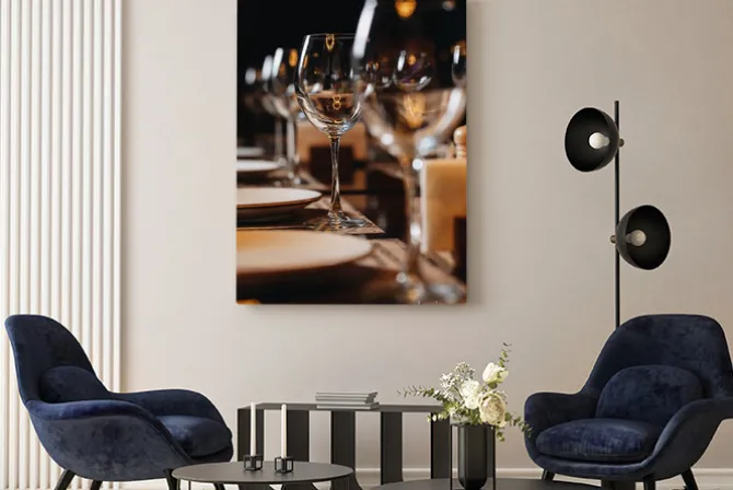 Obraz: Luxury tableware beautiful table setting in restaurant