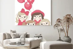 Obraz: Mało zabawne dziewczyny. najlepsi przyjaciele. wektor