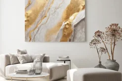 Obraz: Marmur kamienna tekstura ze złotem