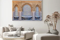 Obraz: Marokańska fontanna z kolorowymi mozaikami