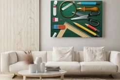 Obraz: Materiały kolorowe szkolne, ilustracja wektora eps10.