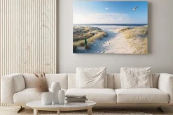 Obraz: Mewa i krajobraz z morzem północnym