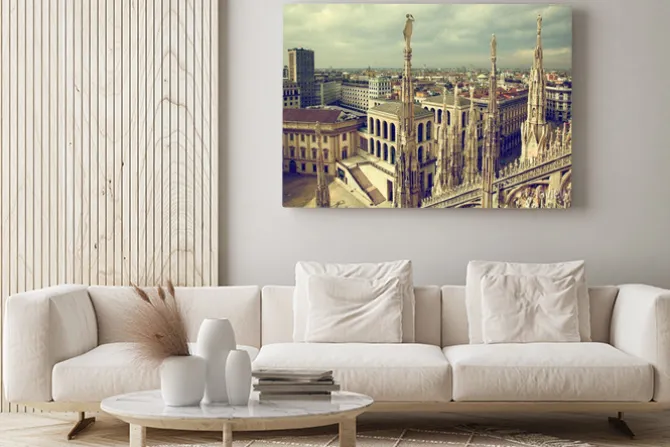 Obraz: Milan, italy. widok na pałac królewski - palazzo realle