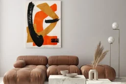 Obraz: Minimalist geometric abstract artwork with colorful texture for