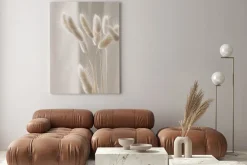 Obraz: Minimalistyczny motyw suchych traw w stylu boho