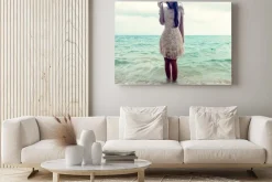 Obraz: Moda portret dziewczyny na morzu