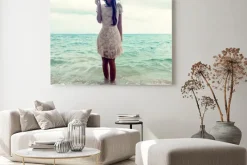 Obraz: Moda portret dziewczyny na morzu