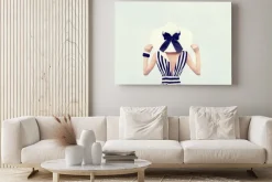 Obraz: Moda portret pięknej dziewczyny na wakacjach