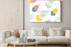 Obraz: Modny wektor wzór z pociągnięciami pędzla. ręcznie rysowane streszczenie