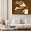 Obraz: More coffee typography with coffee pouring illustration