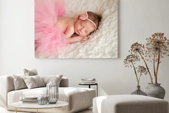 Obraz: Newborn baby girl na sobie różowy tutu