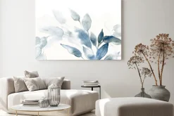 Obraz: Niebieskie liście akwarela