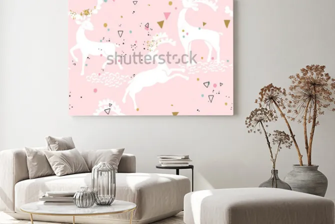 Obraz: Obejmować jelenia wzór