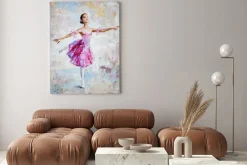 Obraz: Obraz olejny, dziewczyna baleriny. rysowane słodkie baleriny