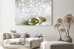 Obraz: Obrączki i gwiazdki w kolorze srebrnym