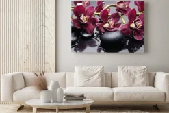 Obraz: Oddział terapii czerwony orchidea z kamieni