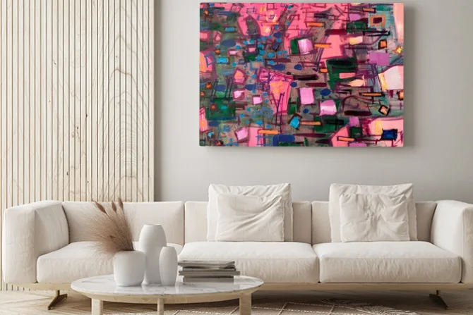 Obraz: Oil painting, abstract drawing, handmade