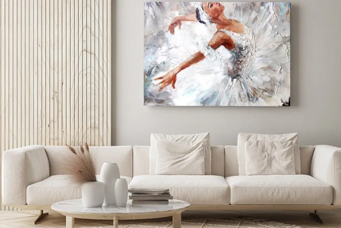 Obraz: Olejny malunek baletnicy