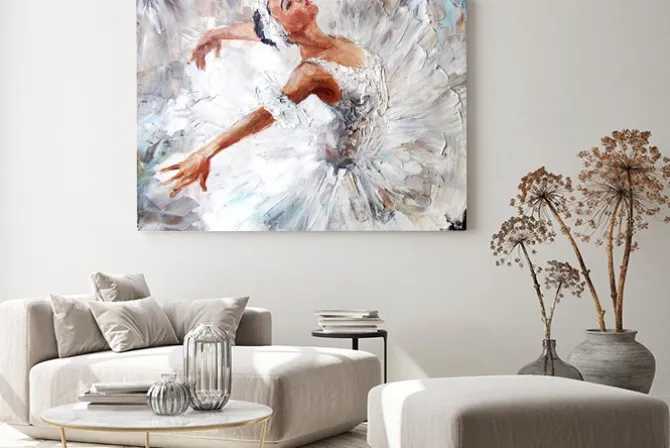 Obraz: Olejny malunek baletnicy