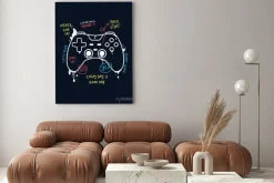 Obraz: Pad do gier kontroler i napisy