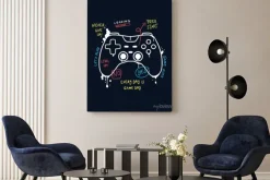 Obraz: Pad do gier kontroler i napisy