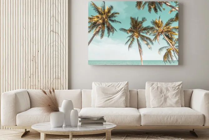 Obraz: Palmy na tle błękitnego nieba
