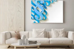 Obraz: Paragraf papier muster hintergrund blau