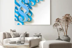 Obraz: Paragraf papier muster hintergrund blau