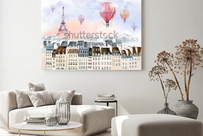 Obraz: Paryż z balonem