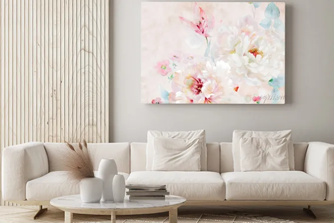 Obraz: Pastelowa ilustracja róż