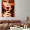 Obraz: Piękna dziewczyna. red lipstick