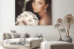 Obraz: Piękna panna młoda w dniu ślubu w sukni ślubnej. młodej kobiety