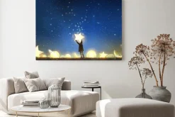 Obraz: Piękna sceneria przedstawiająca młodego chłopca stojącego wśród