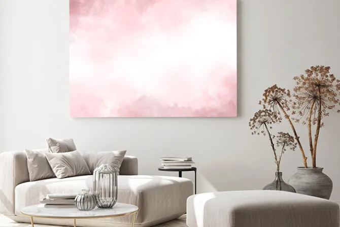 Obraz: Pink color abstract watercolor background