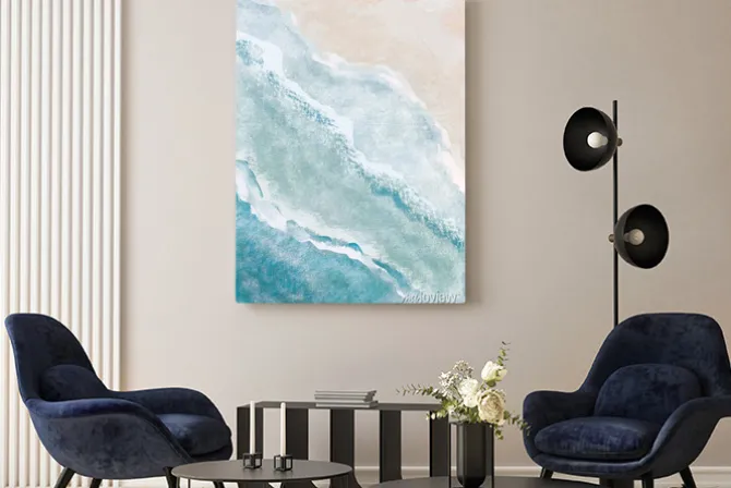 Obraz: Plaża i morze w stylu boho