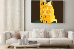 Obraz: Pocałunek abstrakcyjna ilustracja w stylu klimta