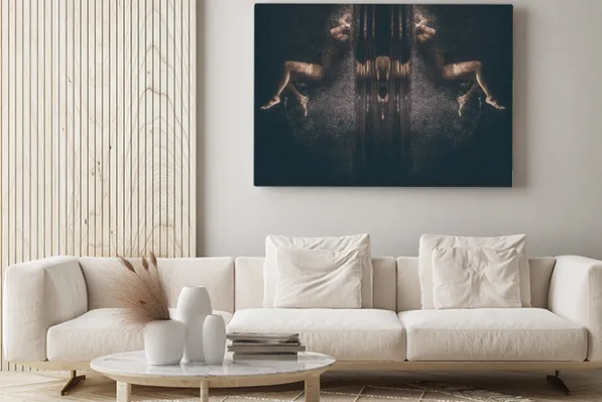 Obraz: Podwodne abstrakcyjny portret młodej kobiety