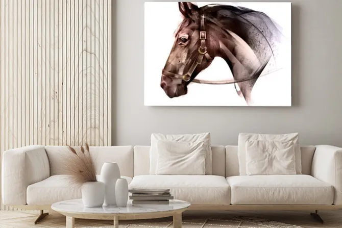 Obraz: Pomalowane na kolor zwierzęcej strony konia