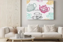 Obraz: Porcelanowa herbata vintage. wzór