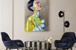 Obraz: Portret dziewczyny z wdzięczną szyją i krótkimi włosami