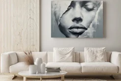 Obraz: Portret kobiety w abstrakcyjnej koncepcji