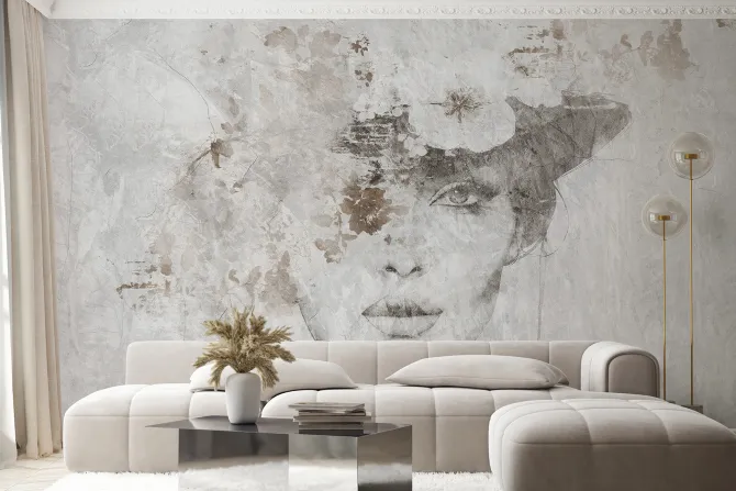 Obraz: Portret kobiety w kapeluszu z kwiatami