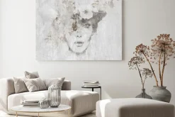 Obraz: Portret kobiety w kapeluszu z kwiatami