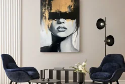 Obraz: Portret kobiety z zasłoniętymi oczami