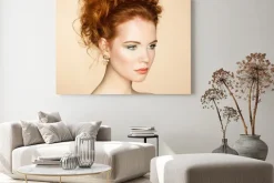 Obraz: Portret piękne kobiety sensual z eleganckim fryzura