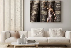 Obraz: Posąg temidy, pojęcie prawa i sprawiedliwości