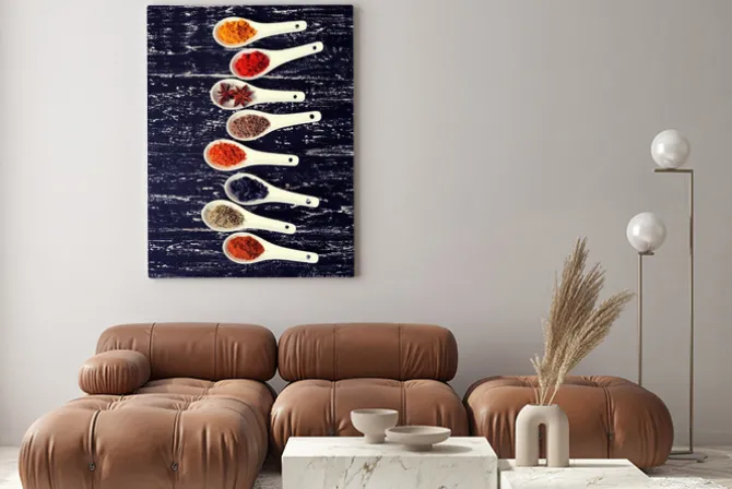 Obraz: Przyprawy w ceramicznych miseczkach