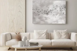 Obraz: Ptaki na betonowym tle w stylu loft