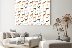 Obraz: Rasowe psy na białym tle