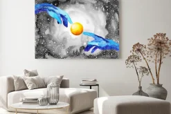 Obraz: Ręce boga połączyć się z innym światem ilustracji projekt ręka